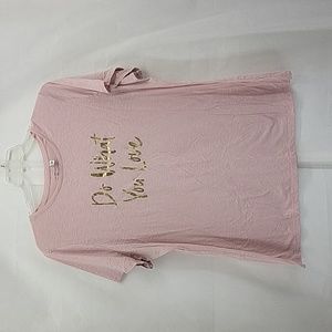 LANE BRYANT Pink Eco-Chic Do What you Love Graphic Tee